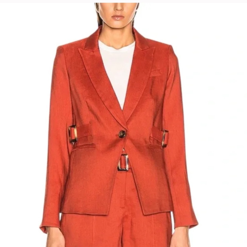 Veronica Beard Blazatar Linen Dickey Jacket- 8